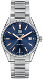  Shop Authentic Tag Heuer Carrera Quartz Diamonds Blue Dial Silver Steel Strap Watch for Women - WAR1114.BA0601 - Luxxuri
