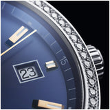  Shop Authentic Tag Heuer Carrera Quartz Diamonds Blue Dial Blue Leather Strap Watch for Women - WAR1114.FC6391 - Luxxuri