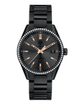 Tag Heuer Carrera Quartz Diamonds Black Dial Black Steel Strap Watch for Women - WAR1115.BA0602