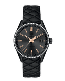  Shop Authentic Tag Heuer Carrera Diamonds Anthracite Black Dial Black Leather Strap Watch for Women - WAR1115.FC6392 - Luxxuri
