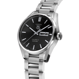  Shop Authentic Tag Heuer Carrera Calibre 5 Automatic Black Dial Silver Steel Strap Watch for Men - WAR201A.BA0723 - Luxxuri