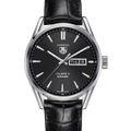  Shop Authentic Tag Heuer Carrera Automatic 41mm Black Dial Black Leather Strap Watch for Men - WAR201A.FC6266 - Luxxuri