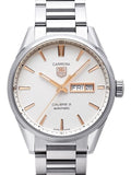  Shop Authentic Tag Heuer Carrera Calibre 5 White Dial Silver Steel Strap Watch for Men - WAR201D.BA0723 - Luxxuri