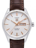  Shop Authentic Tag Heuer Carrera Calibre 5 Automatic White Dial Brown Leather Strap Watch for Men - WAR201D.FC6291 - Luxxuri