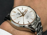  Shop Authentic Tag Heuer Carrera Calibre 5 White Dial Silver Steel Strap Watch for Men - WAR201D.BA0723 - Luxxuri