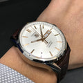 Shop Authentic Tag Heuer Carrera Calibre 5 Automatic White Dial Brown Leather Strap Watch for Men - WAR201D.FC6291 - Luxxuri
