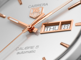  Shop Authentic Tag Heuer Carrera Calibre 5 Automatic White Dial Brown Leather Strap Watch for Men - WAR201D.FC6291 - Luxxuri