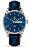  Shop Authentic Tag Heuer Carrera Calibre 5 Automatic Blue Dial Blue Leather Strap Watch for Men - WAR201E.FC6292 - Luxxuri
