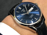  Shop Authentic Tag Heuer Carrera Calibre 5 Automatic Blue Dial Blue Leather Strap Watch for Men - WAR201E.FC6292 - Luxxuri
