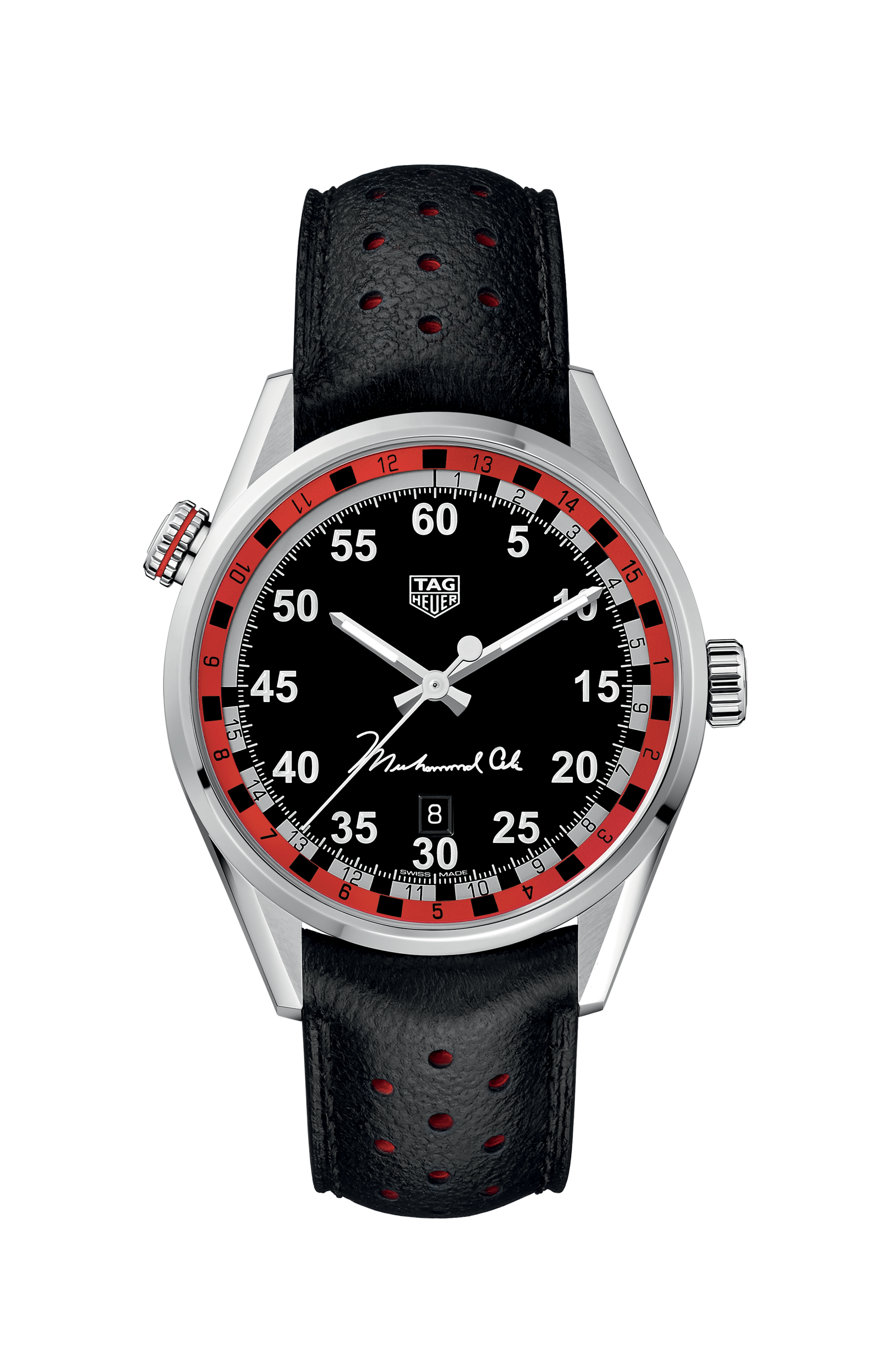 Tag Heuer Carrera Muhammad Ali Black Dial Watch for Men - WAR2A11.FC6337