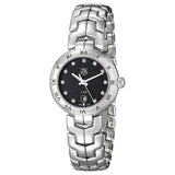  Shop Authentic Tag Heuer Link Quartz Diamonds Black Dial Silver Steel Strap Watch for Women - WAT1410.BA0954 - Luxxuri