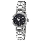  Shop Authentic Tag Heuer Link Quartz Diamonds Black Dial Silver Steel Strap Watch for Women - WAT1410.BA0954 - Luxxuri