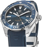 Shop Authentic Tag Heuer Aquaracer Quartz Blue Dial Blue Rubber Strap Watch for Men - WAY101C.FT6153 - Luxxuri