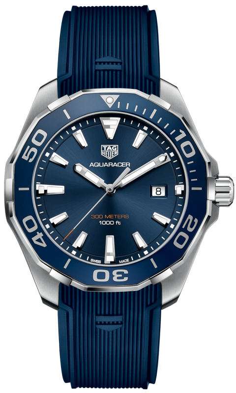 Shop Authentic Tag Heuer Aquaracer Quartz Blue Dial Blue Rubber Strap Watch for Men - WAY101C.FT6153 - Luxxuri