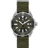  Shop Authentic Tag Heuer Aquaracer Black Dial Khakhi Green NATO Strap Watch for Men - WAY101E.FC8222 - Luxxuri