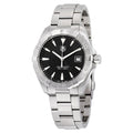  Shop Authentic Tag Heuer Aquaracer Quartz Black Dial Silver Steel Strap Watch for Men - WAY1110.BA0928 - Luxxuri