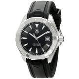  Shop Authentic Tag Heuer Aquaracer Quartz Black Dial Black Rubber Strap Watch for Men - WAY1110.FT8021 - Luxxuri