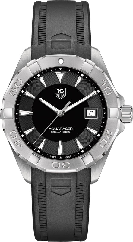  Shop Authentic Tag Heuer Aquaracer Caliber 5 Automatic Black Dial Black Rubber Strap Watch for Men - WAY2113.FT8021 - Luxxuri
