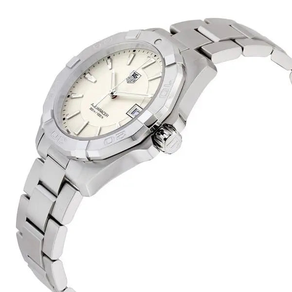  Shop Authentic Tag Heuer Aquaracer Quartz White Dial Silver Steel Strap Watch for Men - WAY1111.BA0928 - Luxxuri