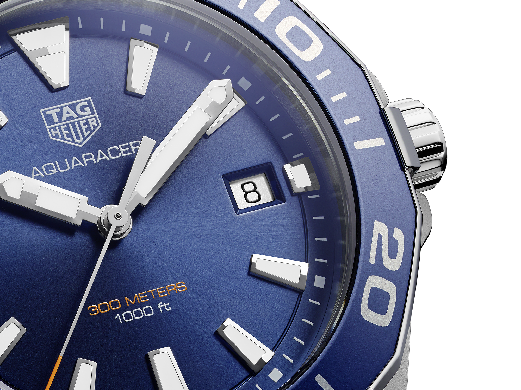 Tag Heuer Aquaracer Blue Dial Quartz Silver Steel Strap Watch for Men - WAY111C.BA0928
