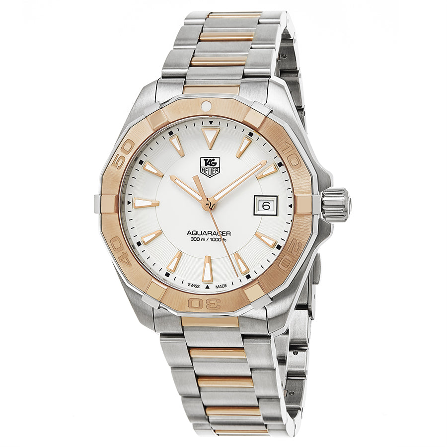  Shop Authentic Tag Heuer Aquaracer Quartz White Dial Silver Strap Watch for Men - WAY1150.BD0911 - Luxxuri