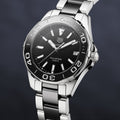  Shop Authentic Tag Heuer Aquaracer Quartz Black Dial Two Tone Steel Strap Watch for Men - WAY131A.BA0913 - Luxxuri