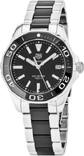  Shop Authentic Tag Heuer Aquaracer Quartz Black Dial Two Tone Steel Strap Watch for Men - WAY131A.BA0913 - Luxxuri