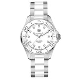  Shop Authentic Tag Heuer Aquaracer Diamonds White Dial Two Tone Steel Strap Watch for Women - WAY131D.BA0914 - Luxxuri