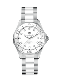  Shop Authentic Tag Heuer Aquaracer Diamonds White Dial Two Tone Steel Strap Watch for Women - WAY131D.BA0914 - Luxxuri