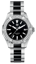  Shop Authentic Tag Heuer Aquaracer Quartz Diamonds Black Dial Two Tone Steel Strap Watch for Men - WAY131E.BA0913 - Luxxuri
