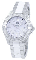  Shop Authentic Tag Heuer Aquaracer Diamonds White Dial Two Tone Steel Strap Watch for Women - WAY131F.BA0914 - Luxxuri