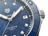  Shop Authentic Tag Heuer Aquaracer Quartz Mother of Pearl Blue Dial Blue NATO Strap Watch for Women - WAY131L.FT6091 - Luxxuri