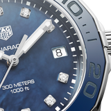  Shop Authentic Tag Heuer Aquaracer 35mm Quartz Blue Dial Silver Steel Strap Watch for Women - WSY131L.BA0748 - Luxxuri
