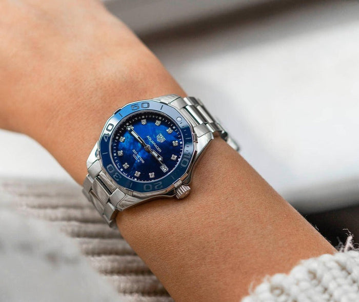  Shop Authentic Tag Heuer Aquaracer Blue Dial Watch for Women - WSY131L.BA0748 - Luxxuri