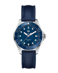 Tag Heuer Aquaracer Quartz Mother of Pearl Blue Dial Blue NATO Strap Watch for Women - WAY131L.FT6091