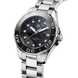  Shop Authentic Tag Heuer Aquaracer Quartz Black Dial Silver Steel Strap Watch for Women - WAY131M.BA0748 - Luxxuri
