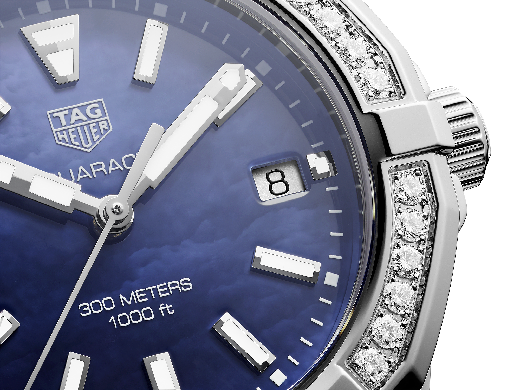 Tag Heuer Aquaracer Quartz Diamonds Blue Dial Blue Nylon Strap Watch for Women - WAY131N.FT6091
