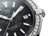  Shop Authentic Tag Heuer Aquaracer Quartz Diamonds Black Dial Silver Steel Strap Watch for Women - WAY131P.BA0748 - Luxxuri