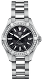  Shop Authentic Tag Heuer Aquaracer Quartz Diamonds Black Dial Silver Steel Strap Watch for Women - WAY131P.BA0748 - Luxxuri