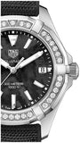  Shop Authentic Tag Heuer Aquaracer Diamonds Mother of Pearl Black Dial Black Nylon Strap Watch for Women - WAY131P.FT6092 - Luxxuri