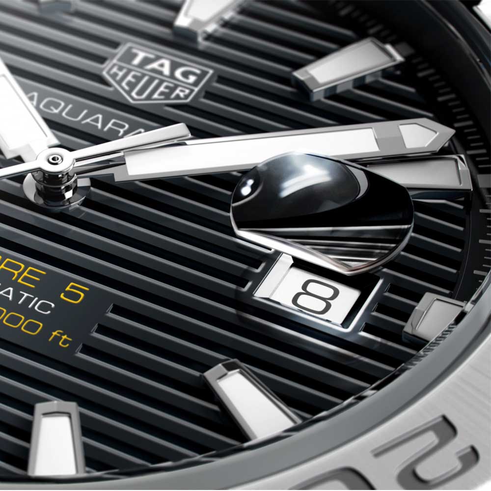  Shop Authentic Tag Heuer Aquaracer Automatic Black Dial Silver Steel Strap Watch for Men - WAY2010.BA0927 - Luxxuri