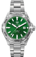  Shop Authentic Tag Heuer Aquaracer Calibre 5 Automatic Green Dial Silver Steel Strap Watch for Men - WAY2015.BA0927 - Luxxuri