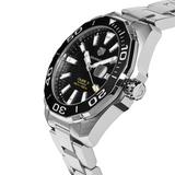  Shop Authentic Tag Heuer Aquaracer Black Dial Silver Steel Strap Strap Watch for Men - WAY201A.BA0927 - Luxxuri