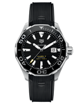  Shop Authentic Tag Heuer Aquaracer Calibre 5 Automatic Black Dial Black Rubber Strap Watch for Men - WAY201A.FT6142 - Luxxuri