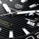  Shop Authentic Tag Heuer Aquaracer Caliber 5 Black Dial Silver Steel Strap Watch for Men - WAY201A .BA0927 - Luxxuri