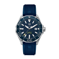  Shop Authentic Tag Heuer Aquaracer Calibre 5 Automatic Blue Dial Blue Rubber Strap Watch for Men - WAY201B.FT6150 - Luxxuri