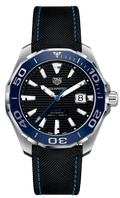Tag Heuer Aquaracer Calibre 5 Automatic Black Dial Black Nylon Strap Watch for Men - WAY201C.FC6395