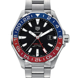  Shop Authentic Tag Heuer Aquaracer GMT Caliber 7 Pepsi Black Dial Silver Steel Strap Watch for Men - WAY201F.BA0927 - Luxxuri