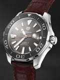  Shop Authentic Tag Heuer Aquaracer Caliber 5 Black Dial Brown Leather Strap Watch for Men - WAY201M.FC6474 - Luxxuri