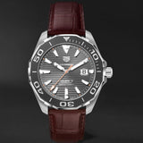  Shop Authentic Tag Heuer Aquaracer Caliber 5 Black Dial Brown Leather Strap Watch for Men - WAY201M.FC6474 - Luxxuri
